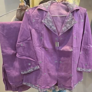 Elegant Lilac Dola Silk Co-ord Set