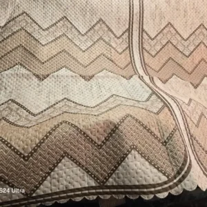 Stylish Beige Zigzag Sofa Cover (1 Seat)
