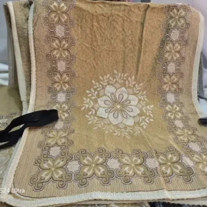 Premium Self-Weaving Golden Sofa Cover With Belt (10 Pcs)